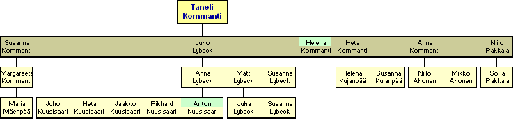 Taneli Ilkka, Komanti 1785-1846 - jlkelisi